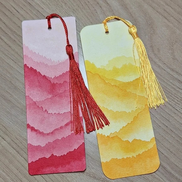 Hand-painted Abstract Landscape Bookmarks - Set of 4 (NWOT) - Picture 4 of 7